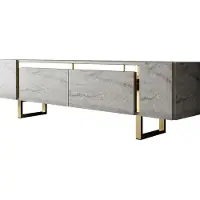 Skye Decor - TV-standaard - Travertijn, Goud - 100% met melamine gecoat spaanplaat - 35 x 180 x 10 cm