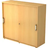Hjh OFFICE PRO BETA 1753S - Beuken Hoogte van de map | 3 OH Schuifwandkast Chrome metaal handgreep