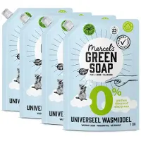 Marcel's Green Soap 4x Wasmiddel Universeel 0% Navulling 1000 ml
