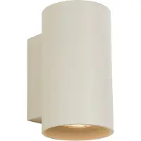 QAZQA Moderne wandlamp beige GU10 50mm rond 2-lichts - Sandy