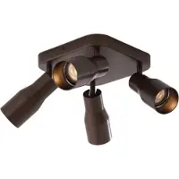 QAZQA Plafondspot donker brons GU10 50mm vierkant 4-lichts - Stanley