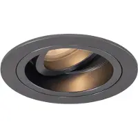 QAZQA Set van 6 Moderne inbouwspot gunmetal GU10 50mm rond kantelbaar - Chuck