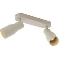 QAZQA Afgeronde plafondspot beige GU10 50mm 2-lichts - Stanley