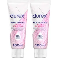 Durex 2x Glijmiddel Natural Extra Sensitive 100% Natuurlijk 100 Ml