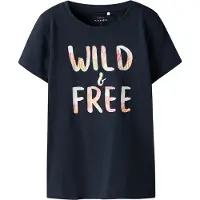 Name it Shirt 'NKFVanaya' navy / oranje / pink / offwhite