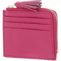 Coccinelle Leren Kaarthoes Tassel Credit Card Holder New Fucsia Paars
