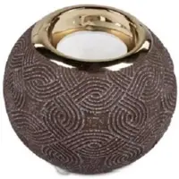Formano Waxinehouder - Bol - Theelicht houder - Goud - Bruin - Ø 14 cm.