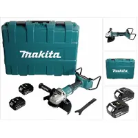 Makita DGA 900 GKX2 accu haakse slijper 36V ( 2x18V ) 230mm borstelloos + 2x accu 6,0Ah + Ezynut + koffer - zonder lader