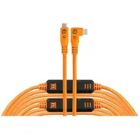 Tether Tools TetherPro Optima 10G USB-C, 31' (9.4m), straight to right orange