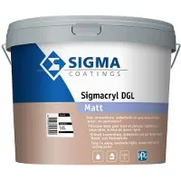 Sigma Sigmacryl DGL Matt | Matte Muurverf en Plafondverf 10 LTR - Donkere kleur|1