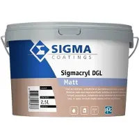 Sigma Sigmacryl DGL Matt | Matte Muurverf en Plafondverf 2,5 LTR - Kleur|1|2