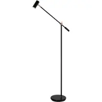 BELID - Cato Vloerlamp Dim. Mat Zwart/Geel Koper