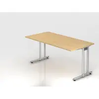 Hjh OFFICE PRO NANO 16 S - 160 x 80 Esdoorn/Zilver