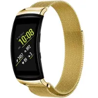 Strap-it Milanees Smartwatch bandje - Geschikt voor Samsung Gear Fit 2 / Gear Fit 2 Pro Milanese band - goud - Horlogeband / Polsband / Armband