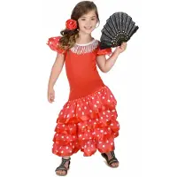 Vegaoo - Rode flamenco danseres kostuum voor meisjes