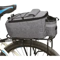 Lastpak Bagagedragertas - Fietstas - 7 liter - met schouderriem - extra opberg vak - 38 x 15.5 x 16 cm - Belastbaar tot 6 kilo - Incl. schouderband - Grijs