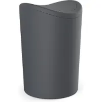 TATAY Tuimel afvalbakje / tuimel prullenbak mat grijs 6 liter