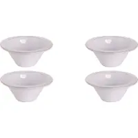 Palmer - Ecogres Plano - Schaal - Kom - 4 stuks - 60 cl - ø 18 cm - Wit - Stoneware - Bordenset