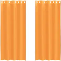 vidaXL Gordijnen met doorvoertules 2 st 140x225 cm oranje