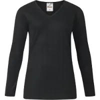 Lunatex - dames thermo T-shirt - lange mouw - 50% polyester en 50% modal - zwart - maat XS