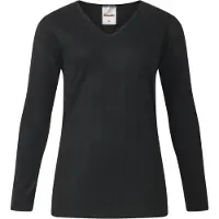 Lunatex - dames thermo T-shirt - lange mouw - 50% polyester en 50% modal - zwart - maat XL