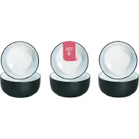 Maastricht porselein - Cosmic - Schaal - Kom - 6 stuks - 32 cl - ø 11 cm - Zwart/Wit - Porselein - Bordenset
