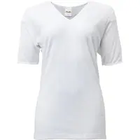 Lunatex - dames thermo T-shirt korte mouw - wit - maat L