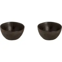 Palmer - Tama - Schaal - Kom - 2 stuks - 80 cl - ø 15 cm - Zwart/Blauw - Stoneware - Bordenset