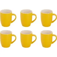Palmer - Colors - Beker - Mok - 6 stuks - 18 cl - Mat - Geel - Porselein - Koffiekopjes