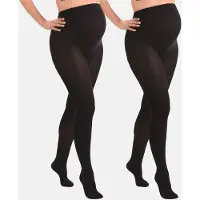 Mamsy - 2-Pack Opaque Zwangerschapspanty 60den - Zwart - L