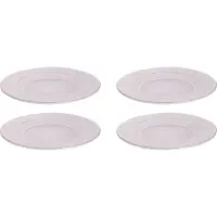 Palmer - Ecogres Plano - Bord - 4 stuks - ø 23 cm - Wit - Stoneware - Bordenset