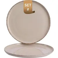 Palmer - Antigo - Bord - 2 stuks - ø 28 cm - Crème - Porselein - Bordenset