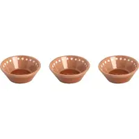 Colori del Sud - Mezquita - Schaal - 3 stuks - 20 cl - ø 11 cm - Roze/Wit/Bruin - Aardewerk - Bordenset
