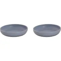 Palmer - Sandy Loam - Bord diep - Pastabord - 2 stuks - ø 22 cm - Blauw - Stoneware - Bordenset