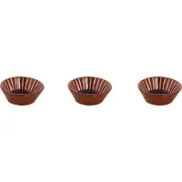 Colori del Sud - Mezquita - Schaal - 3 stuks - 6 cl - ø 8 cm - Blauw/Wit/Bruin - Aardewerk - Bordenset