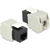 DeLOCK UTP CAT6 Gigabit Keystone module RJ45 - LSA (toolless) / zwart/grijs