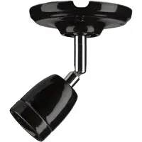 Bailey Lamphouder E27 | Ø 10.5 cm | Rond | Verstelbare arm | Zwart