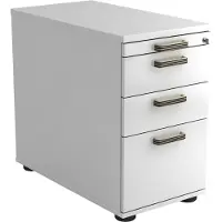 Hjh OFFICE PRO SIGNA SC40 SG - Rolcontainer Wit Hout met ophangsysteem Greeplijst kunststof