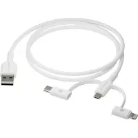 dbramante1928 - Re-charge - 3in1 Cable–USB A to USB-A,C & Lightn-W