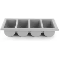 Super Merchant Bestekbak met 4 vakken – lichtgrijs – 530x325x100 mm – polypropyleen
