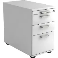 Hjh OFFICE PRO SIGNA SC40 CE - Rolcontainer Wit Hout met ophangsysteem Chrome metaal handgreep