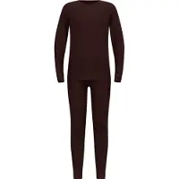 Odlo - Kinder thermokleding - Set Long Merino 200 Fudge voor Unisex van Wol - Kindermaat 152 cm - Bordeauxrood