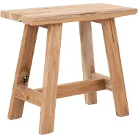 House Nordic Teak houten Barcelona bank - natuurlijke afwerking - 50x25x45 cm