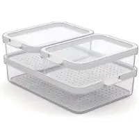 Rotho cauma set koelkastorganizer 2.6l + 2x1.2l transprant