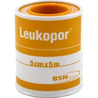 Leukopor Hechtpleister 5 M X 5 Cm
