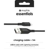 Mophie essentiële oplaadkabels | 1 meter, Lightning, USB-A, Zwart