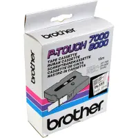 Brother TX-151 - 15m zwart op transparant / gelamineerd tape / 24mm (origineel)