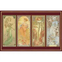 Piatnik Puzzle 1000 pièces METALLIQUES MUCHA METALLIQUE 4 SAISONS Multicolore