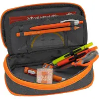 Wedo 24244066 Etui, "Schlamper"-model, neonkleur, stretchmateriaal met binnenzak, neonoranje