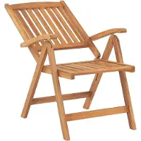 Beliani JAVA - Tuinstoel set van 6 - Lichte houtkleur/Cremewit - Acaciahout
